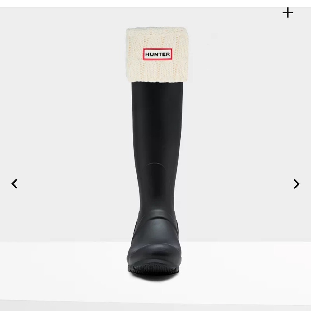 Hunter white Knitted Cuff Tall Boot Socks